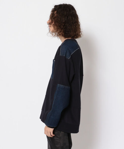 AVIREX（アヴィレックス）の「【TYPE BLUE/タイプブルー】 長袖 コンバット ワッフル Tシャツ / LONG SLEEVE COMBAT WAFFLE T-SHIRT / アヴィレックス / AVIREX（Tシャツ/カットソー・メンズ・ネイビー/ナチュラル・X-LARGE/XX-LARGE/MEDIUM/LARGE）」の4枚目の写真
