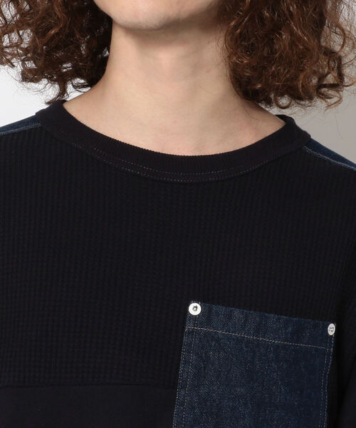 AVIREX（アヴィレックス）の「【TYPE BLUE/タイプブルー】 長袖 コンバット ワッフル Tシャツ / LONG SLEEVE COMBAT WAFFLE T-SHIRT / アヴィレックス / AVIREX（Tシャツ/カットソー・メンズ・ネイビー/ナチュラル・X-LARGE/XX-LARGE/MEDIUM/LARGE）」の10枚目の写真