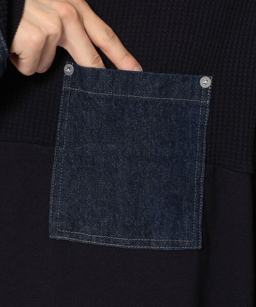 AVIREX（アヴィレックス）の「【TYPE BLUE/タイプブルー】 長袖 コンバット ワッフル Tシャツ / LONG SLEEVE COMBAT WAFFLE T-SHIRT / アヴィレックス / AVIREX（Tシャツ/カットソー・メンズ・ネイビー/ナチュラル・X-LARGE/XX-LARGE/MEDIUM/LARGE）」の7枚目の写真