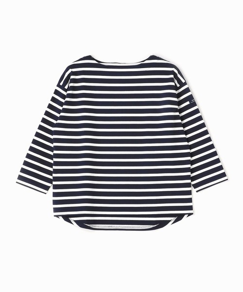 Grand PARK（グランドパーク）の「国産デラヴェボーダー天竺Ｔシャツ（Tシャツ/カットソー・レディース・グレー×ホワイト/ホワイト系その他/ネイビー×ホワイト・FREE）」の3枚目の写真