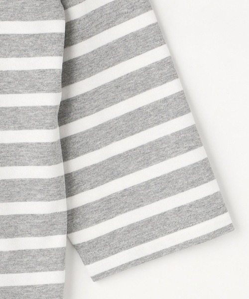 Grand PARK（グランドパーク）の「国産デラヴェボーダー天竺Ｔシャツ（Tシャツ/カットソー・レディース・グレー×ホワイト/ホワイト系その他/ネイビー×ホワイト・FREE）」の8枚目の写真