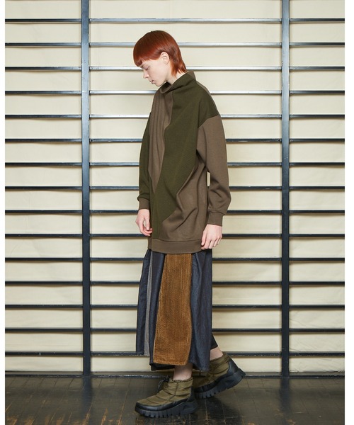 gomme（ゴム）の「ウォームポンチ　リラックスＴ（Tシャツ/カットソー・レディース・ブラック/グレー/カーキ・MEDIUM）」の6枚目の写真