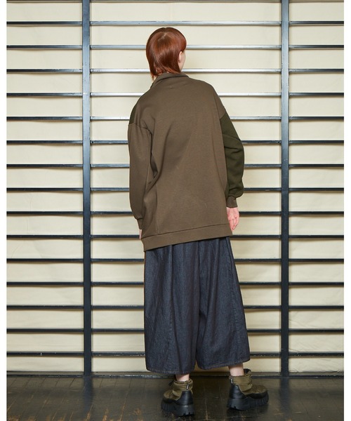 gomme（ゴム）の「ウォームポンチ　リラックスＴ（Tシャツ/カットソー・レディース・ブラック/グレー/カーキ・MEDIUM）」の7枚目の写真