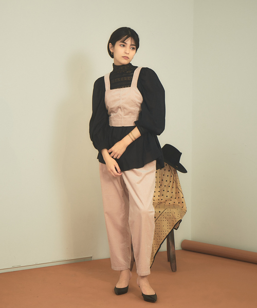 Rouge vif Anna(ルージュヴィフアンナ)の「【WEB限定】コーデュロイ3WAYサロペット(サロペット/オーバーオール・レディース・ピンク/グリーン・38/36)」の6枚目の写真