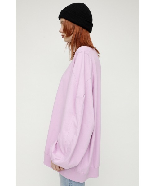 SLY(スライ)の「OVER SOLID SLEEVE TOPS/オーバーサイズトップス(スウェット・レディース・ピンク/アイボリー/ブラック・FREE)」の18枚目の写真