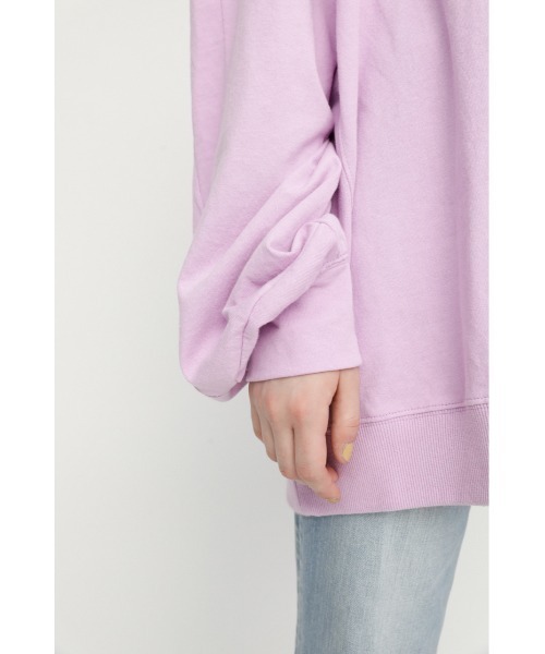 SLY(スライ)の「OVER SOLID SLEEVE TOPS/オーバーサイズトップス(スウェット・レディース・ピンク/アイボリー/ブラック・FREE)」の10枚目の写真