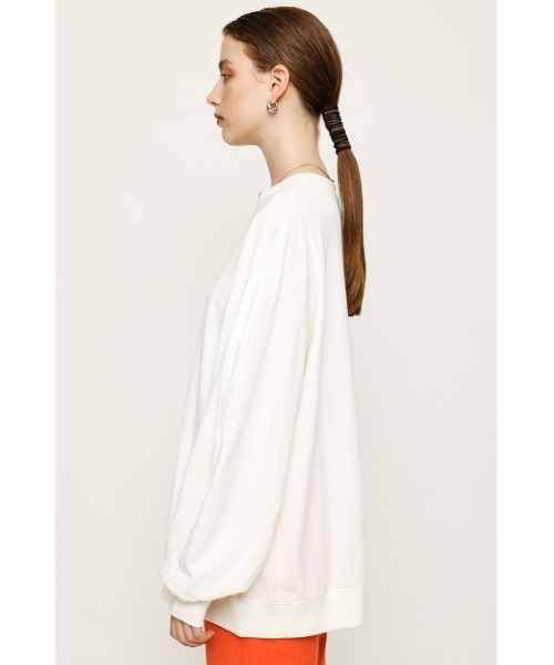 SLY(スライ)の「OVER SOLID SLEEVE TOPS/オーバーサイズトップス(スウェット・レディース・ピンク/アイボリー/ブラック・FREE)」の13枚目の写真