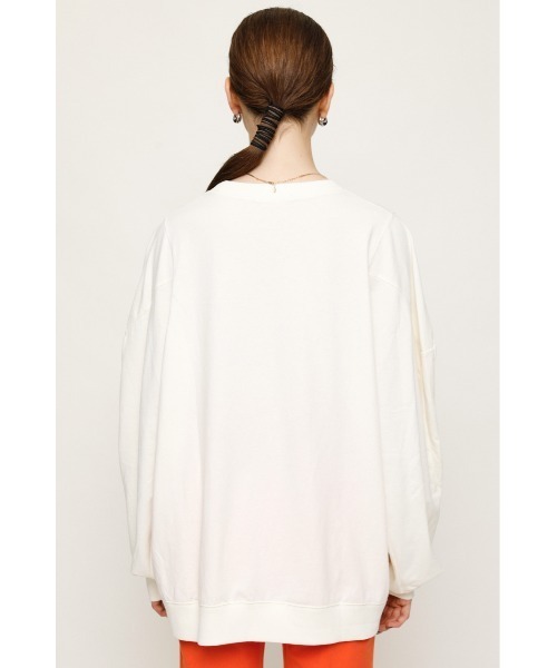 SLY(スライ)の「OVER SOLID SLEEVE TOPS/オーバーサイズトップス(スウェット・レディース・ピンク/アイボリー/ブラック・FREE)」の17枚目の写真