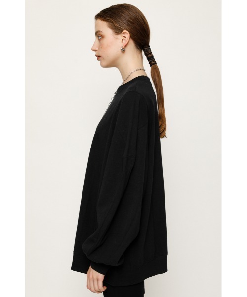 SLY(スライ)の「OVER SOLID SLEEVE TOPS/オーバーサイズトップス(スウェット・レディース・ピンク/アイボリー/ブラック・FREE)」の8枚目の写真