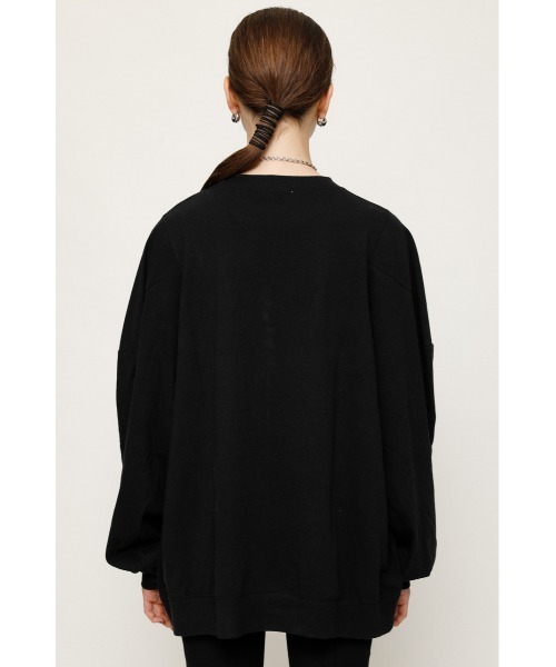 SLY(スライ)の「OVER SOLID SLEEVE TOPS/オーバーサイズトップス(スウェット・レディース・ピンク/アイボリー/ブラック・FREE)」の9枚目の写真