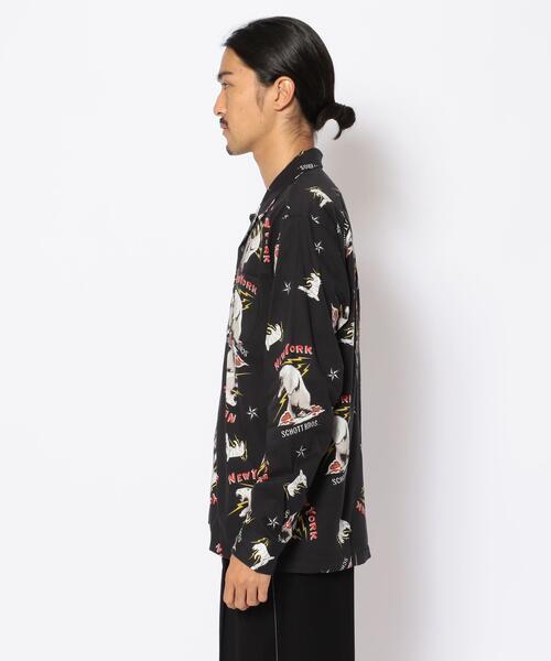 schott(ショット)の「Schott/ショット/LS HAWAIIAN SHIRT POLER BEAR/ハワイアンシャツ ポーラーベア(シャツ/ブラウス・メンズ・ブラック/キャメル/アイボリー・LARGE/SMALL/X-LARGE/MEDIUM/XX-LARGE)」の10枚目の写真