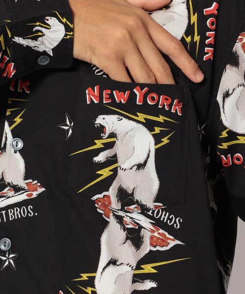 schott(ショット)の「Schott/ショット/LS HAWAIIAN SHIRT POLER BEAR/ハワイアンシャツ ポーラーベア(シャツ/ブラウス・メンズ・ブラック/キャメル/アイボリー・LARGE/SMALL/X-LARGE/MEDIUM/XX-LARGE)」の14枚目の写真