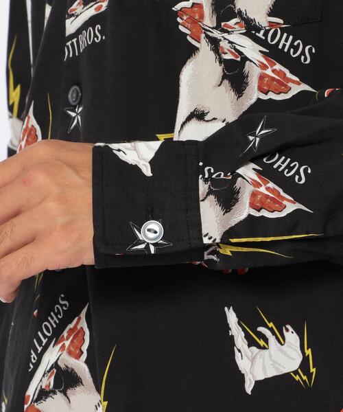 schott(ショット)の「Schott/ショット/LS HAWAIIAN SHIRT POLER BEAR/ハワイアンシャツ ポーラーベア(シャツ/ブラウス・メンズ・ブラック/キャメル/アイボリー・LARGE/SMALL/X-LARGE/MEDIUM/XX-LARGE)」の15枚目の写真