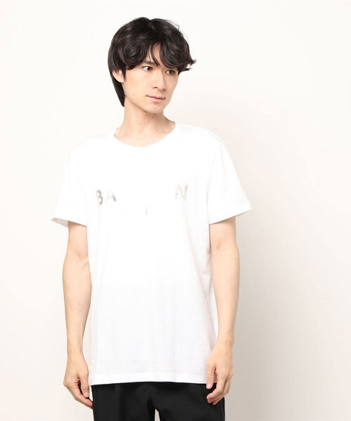 BALMAIN(バルマン)の「BALMAIN/バルマン/FOIL T-SHIRT(Tシャツ/カットソー・メンズ・ホワイト/ブラック・LARGE)」の2枚目の写真