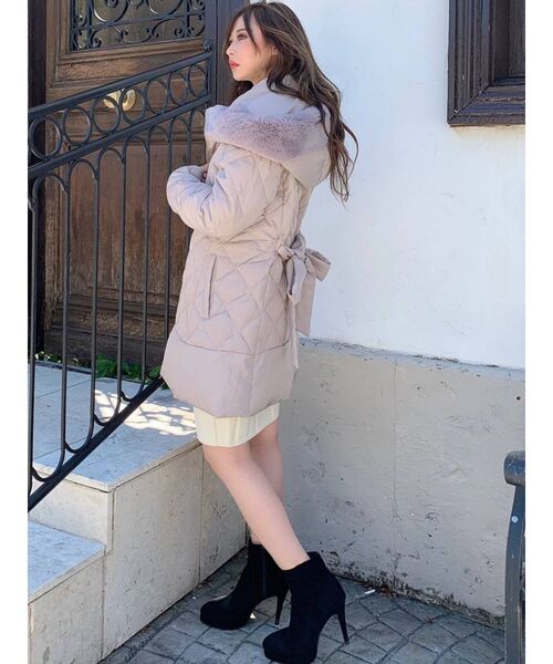 RESEXXY（リゼクシー）の「キルティングダウンコート（ダウンジャケット/コート・レディース・ブラック/ベージュ/ホワイト・FREE）」の15枚目の写真