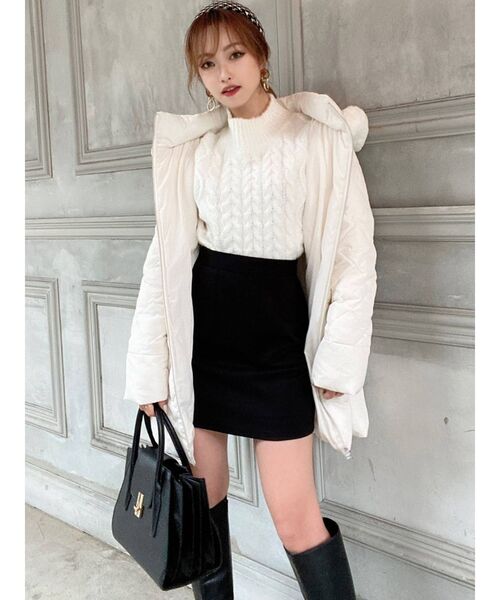 RESEXXY（リゼクシー）の「キルティングダウンコート（ダウンジャケット/コート・レディース・ブラック/ベージュ/ホワイト・FREE）」の16枚目の写真