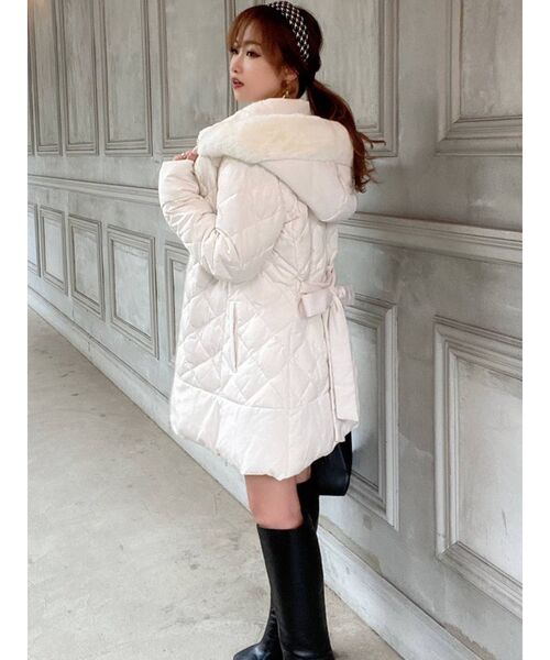 RESEXXY（リゼクシー）の「キルティングダウンコート（ダウンジャケット/コート・レディース・ブラック/ベージュ/ホワイト・FREE）」の22枚目の写真