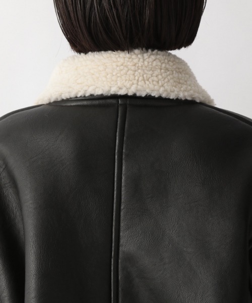 LOWRYS FARM(ローリーズファーム)の「B3ボアジャケット 214910(ブルゾン・レディース・チャコールグレー/ブラック/アイボリー・FREE)」の18枚目の写真