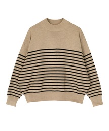 UR'S | ﾎﾞﾄﾙﾈｯｸﾎﾞｰﾀﾞｰﾆｯﾄ(ニット/セーター)