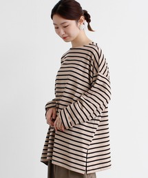 aimer le mieux | aimer 天竺バスク　ムジ／ボーダー長袖Ｔシャツ(Tシャツ/カットソー)