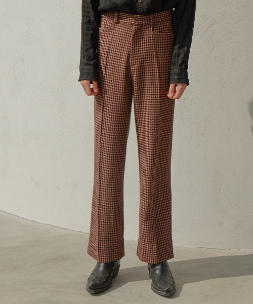 MIXSEVEN(ミックスセブン)の「【MIX SEVEN】Brown Houndstooth Pants MX21S39(スラックス・メンズ・マルチ・M/S)」の1枚目の写真
