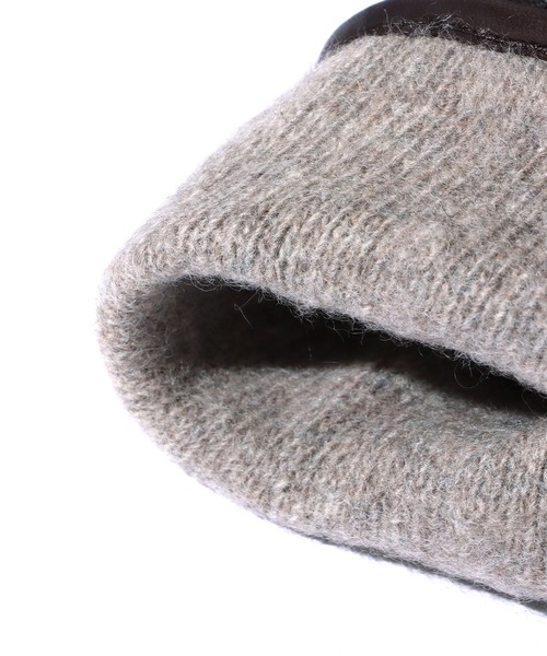 Gloves（グローブス）の「GLOVES/グローブス MEN'S SMART PHONE LAMB GLOVES-78SM 手袋 レザーグローブ イタリア製 スマートフォン対応（手袋・メンズ・ブラック/ブラウン・8.5/8）」の9枚目の写真