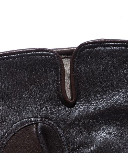 Gloves（グローブス）の「GLOVES/グローブス MEN'S SMART PHONE LAMB GLOVES-78SM 手袋 レザーグローブ イタリア製 スマートフォン対応（手袋・メンズ・ブラック/ブラウン・8.5/8）」の8枚目の写真