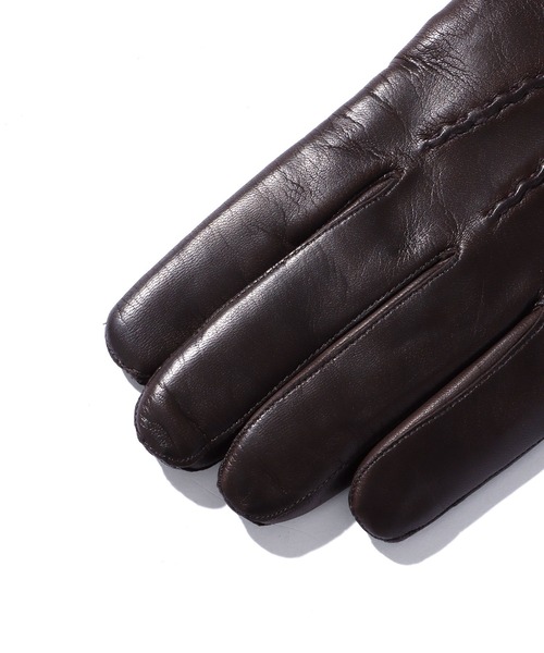 Gloves（グローブス）の「GLOVES/グローブス MEN'S SMART PHONE LAMB GLOVES-78SM 手袋 レザーグローブ イタリア製 スマートフォン対応（手袋・メンズ・ブラック/ブラウン・8.5/8）」の3枚目の写真