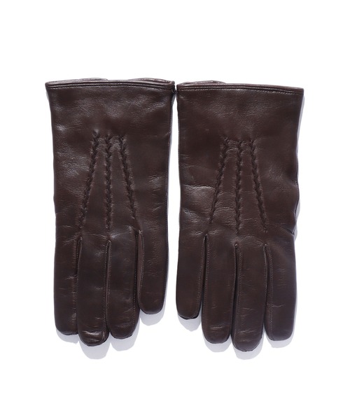 Gloves（グローブス）の「GLOVES/グローブス MEN'S SMART PHONE LAMB GLOVES-78SM 手袋 レザーグローブ イタリア製 スマートフォン対応（手袋・メンズ・ブラック/ブラウン・8.5/8）」の6枚目の写真