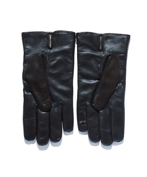 Gloves（グローブス）の「GLOVES/グローブス MEN'S SMART PHONE LAMB GLOVES-78SM 手袋 レザーグローブ イタリア製 スマートフォン対応（手袋・メンズ・ブラック/ブラウン・8.5/8）」の4枚目の写真