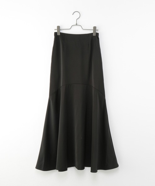 Heather（ヘザー）の「サテンキリカエマーメイドロングスカート　237964（スカート・レディース・ブラック/ベージュ/ブルー・FREE）」の8枚目の写真