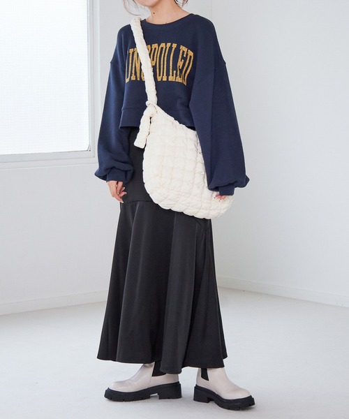 Heather（ヘザー）の「サテンキリカエマーメイドロングスカート　237964（スカート・レディース・ブラック/ベージュ/ブルー・FREE）」の7枚目の写真