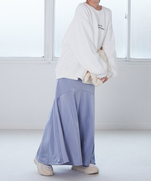 Heather（ヘザー）の「サテンキリカエマーメイドロングスカート　237964（スカート・レディース・ブラック/ベージュ/ブルー・FREE）」の10枚目の写真