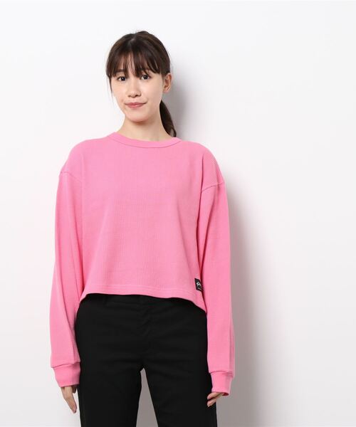 LOWRYS FARM(ローリーズファーム)の「StanRayワッフルロンT 219733(Tシャツ/カットソー・レディース・ホワイト/ピンク・FREE)」の10枚目の写真
