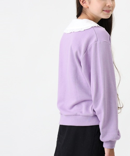 VIVIAN BLUE（ビビアンブルー）の「【VIVIAN BLUE】つけ衿プルオーバー（スウェット・キッズ・ブラック/パープル・155/130/120/140）」の12枚目の写真