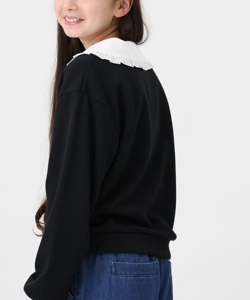 VIVIAN BLUE（ビビアンブルー）の「【VIVIAN BLUE】つけ衿プルオーバー（スウェット・キッズ・ブラック/パープル・155/130/120/140）」の7枚目の写真