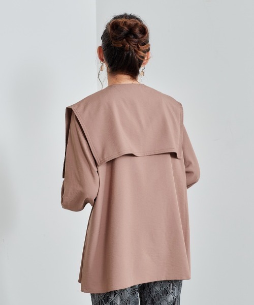 cepo（セポ）の「セーラーカラーシャツ（シャツ/ブラウス・レディース・ブラック/ベージュ/ピンク・M）」の4枚目の写真