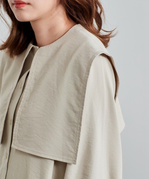 cepo（セポ）の「セーラーカラーシャツ（シャツ/ブラウス・レディース・ブラック/ベージュ/ピンク・M）」の11枚目の写真