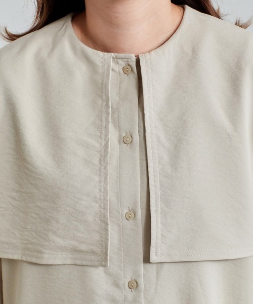 cepo（セポ）の「セーラーカラーシャツ（シャツ/ブラウス・レディース・ブラック/ベージュ/ピンク・M）」の13枚目の写真