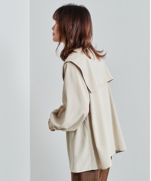 cepo（セポ）の「セーラーカラーシャツ（シャツ/ブラウス・レディース・ブラック/ベージュ/ピンク・M）」の15枚目の写真