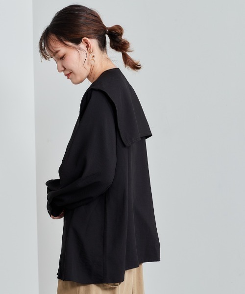 cepo（セポ）の「セーラーカラーシャツ（シャツ/ブラウス・レディース・ブラック/ベージュ/ピンク・M）」の16枚目の写真