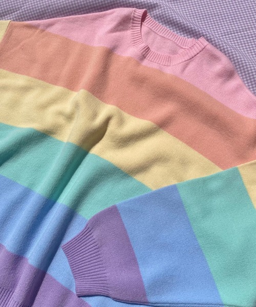 WC（ダブル シー）の「レインボービッグニット（ニット/セーター・レディース・その他/レインボー・FREE）」の9枚目の写真