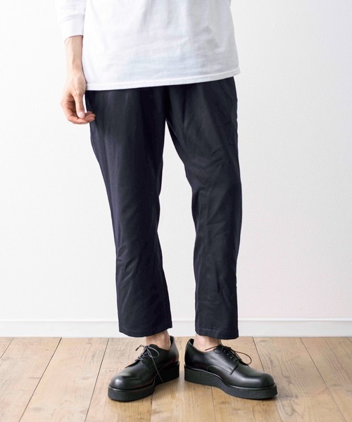 BASISBROEK(バシスブルック)の「BASISBROEK バシスブルック / BRAVO ストレッチウールタックイージーパンツ / BJ-8(その他パンツ・メンズ・グレー系その他/ブラック/ネイビー・1/2)」の3枚目の写真