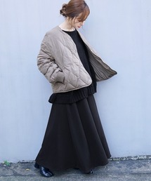 暖かさプラス5度UP!?毛布のような肌触り裏起毛フレアロングスカート
