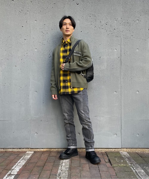 メンズ ニット リブニット フルジップ カーディガン レギュラー メンズ ニット リブニット フルジップ カーディガン レギュラー