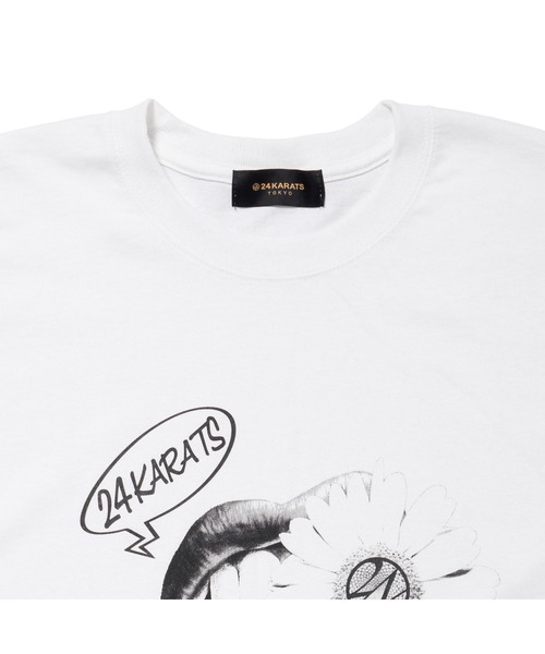 24karats（トゥウェンティーフォーカラッツ）の「Mouth Tee SS（Tシャツ/カットソー・メンズ・ホワイト/ブラック/ピンク・SMALL/MEDIUM/LARGE/X-LARGE）」の5枚目の写真