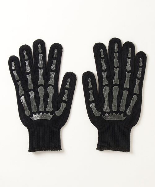 DOWN ON THE CORNER（ダウンオンザコーナー）の「SKULL GLOVE / スカル グローブ（手袋・メンズ・ダークネイビー/チャコールグレー・ONE SIZE）」の6枚目の写真