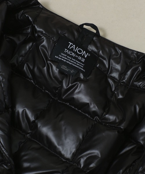 TAION（タイオン）の「《WEB限定》TAION/クルーネックボタンダウンジャケット（ダウンジャケット/コート・メンズ・ブラック/チャコール/ネイビー/カーキ/オフホワイト/サンドベージュ・L/M/S）」の15枚目の写真