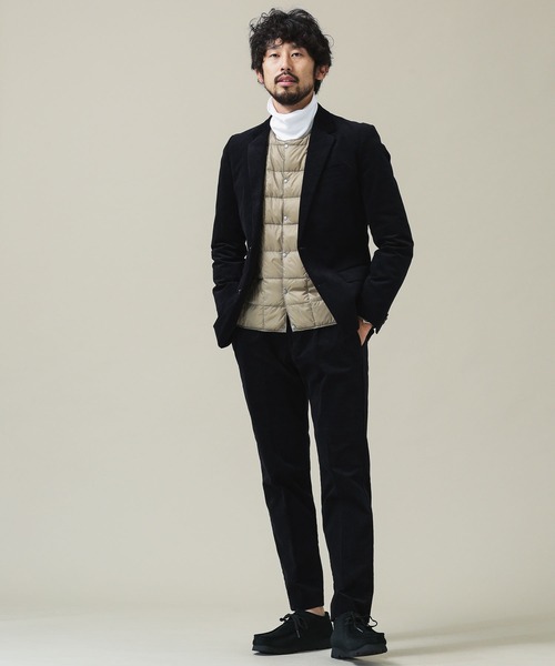 TAION（タイオン）の「《WEB限定》TAION/クルーネックボタンダウンジャケット（ダウンジャケット/コート・メンズ・ブラック/チャコール/ネイビー/カーキ/オフホワイト/サンドベージュ・L/M/S）」の11枚目の写真