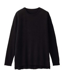 洗えるクルーネックカシミヤタッチニット